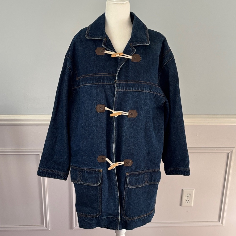 Charter Club Weekend Wear Red Plaid Cotton Chore Coat Sz Large Outerwear Flannel - Picture 2 of 15